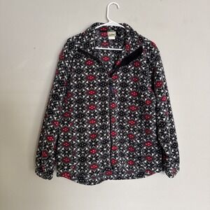Vintage 90s LL-Bean Multicolor Geometric Pattern T-Snap Fleece Women's Medium